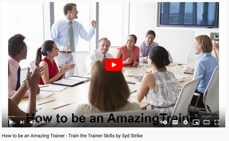 Watch How to be an Amazing Trainer